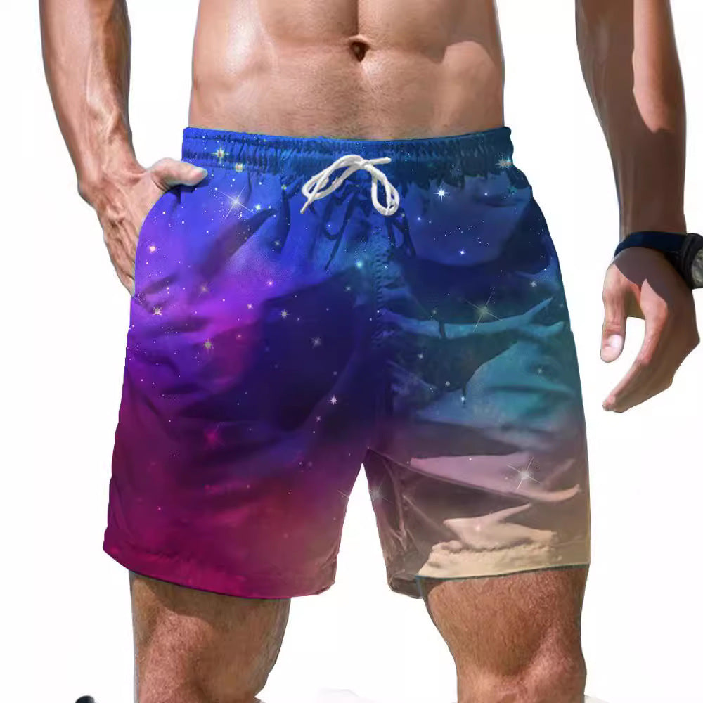 Shorts Casual Loose Men's 3D Digital Personalized Printed Beach Pants