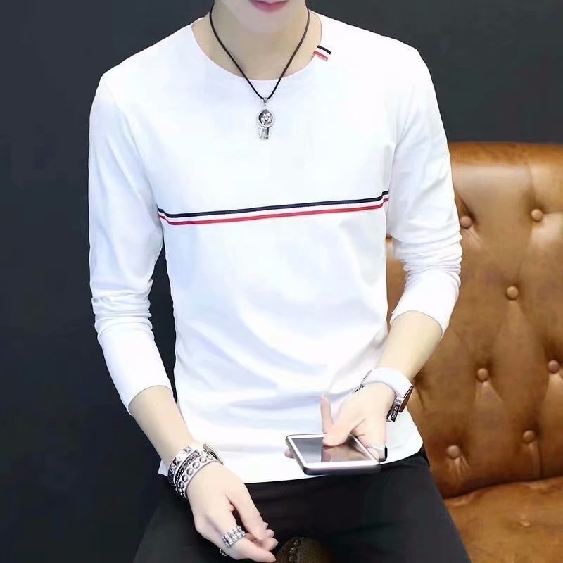 Men's Long Sleeve T-shirt Men's Casual Slim Cotton