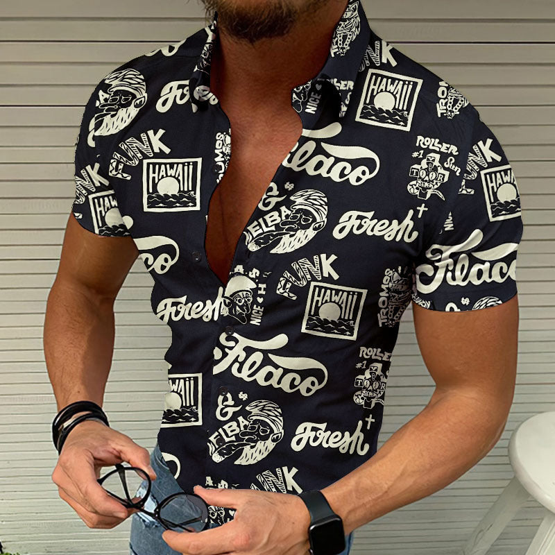 Casual Summer Beach 3D Printed Shirt Men's Cool Top