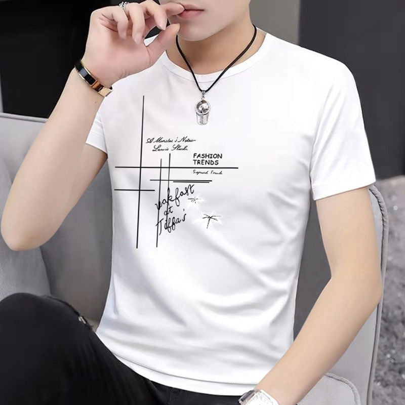 Summer Linen Men's Slim T-shirt