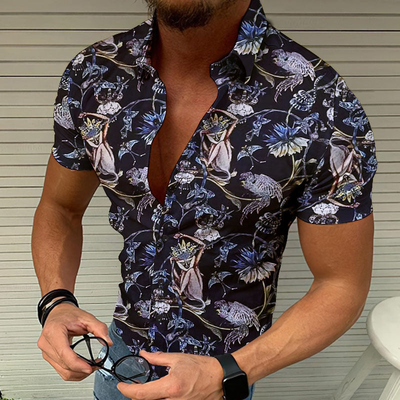 Casual Summer Beach 3D Printed Shirt Men's Cool Top