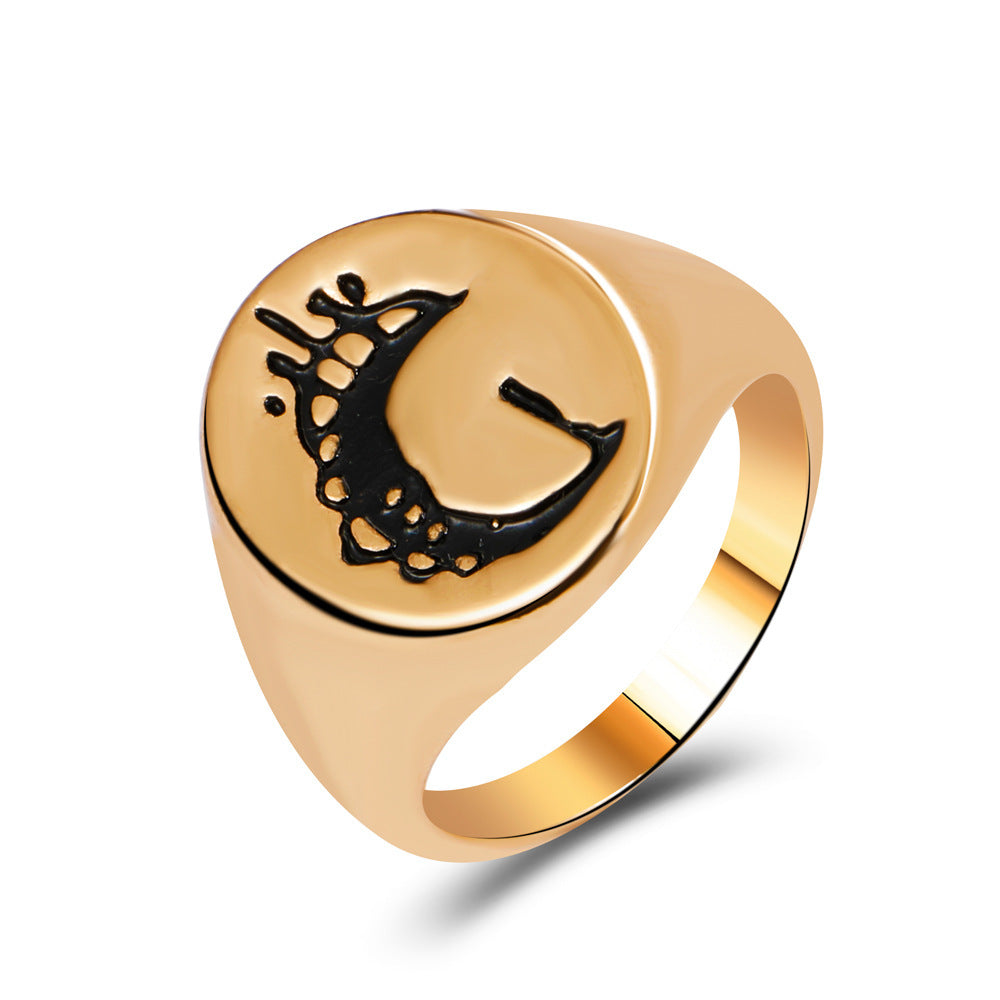 European And American Retro Creative Portrait Ring